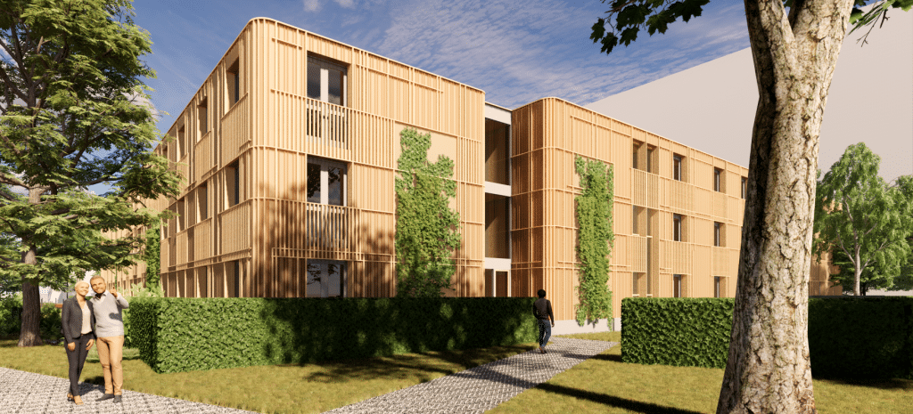 houtbouw opvanglocatie Grote Kreek van het Leger des Heils