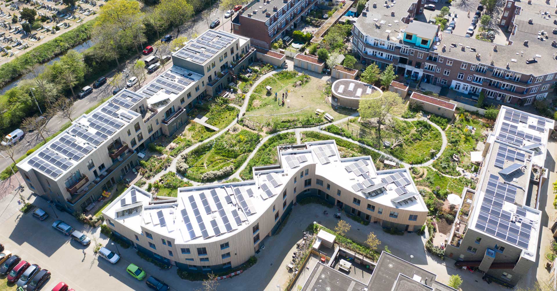 luchtfoto van woonproject Groene Mient
